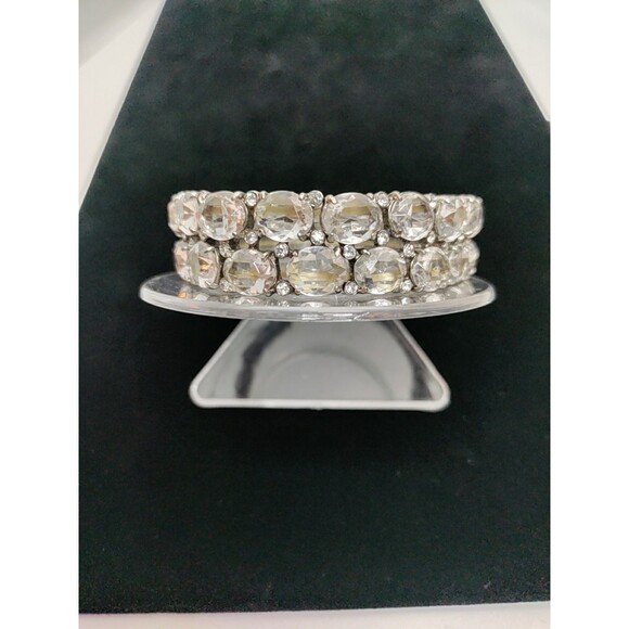 Monet Crystal Bracelet Stretch 7 Before Stretch.75" Wide - Picture 1 of 4